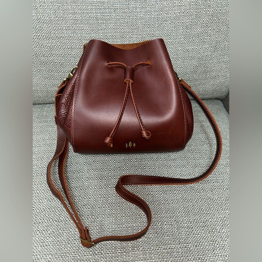 Portland Leather Two Tone  NEST Bucket Bag